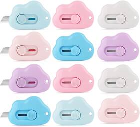 Iwerp 445012084052 12 Pack Cute Box Opener- Retractable Cutter Cloud Mini Utility Knife Kawaii Iwerp 445012084052 12 Pack Cute Box Opener- Retractable Cutter Cloud Mini Utility Knife Kawaii