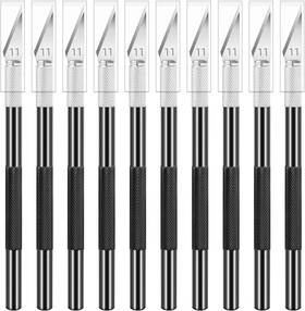 Jetmore 445007055098 10 Pack Exacto Knife Set Precision Hobby With Sharp Blades For Crafting