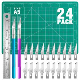 Ex24 Joyumy 24 Pack Exacto Knife Kit Craft Precision Hobby 2 Knif