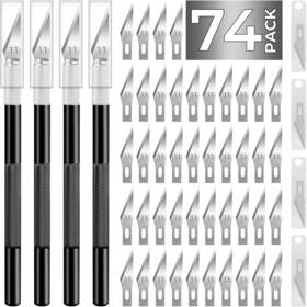 Jtieo 711181774313 Kit Exacto Knife Set 74 Blade Refill Xacto For Leather Craft Pen Cutter Razor
