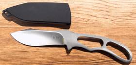 Ka-bar 5599 Ka-bar Fixed Blade Piggyback Knife Skeleton Handle 2-3/4 Inch Stainless Euc