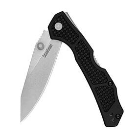 Kershaw Jb-ker-2033 2033 Cargo Folding Knife 3.2 Inch D2 Stonewashed Clip Point Black Gfn