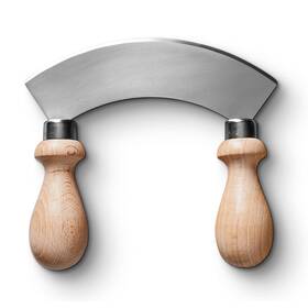 Gw39a03-17 Kings County 5.6 Inch Stainless Steel Mezzaluna Knife - Salad Chopper Pizza Cutter Rocker Blade