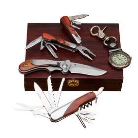 Gw07a01-09 Kings County Tools Gift Pocket Knife For Men Tool Set 5-pc Kit With Multi Camping Gifts
