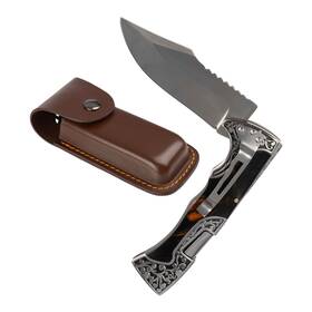 Gw75a01-34 Kings County Tools Folding Pocket Knife 9 Inch Engraved Lockback Tortoise Shell