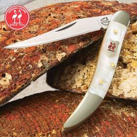 Kc5491 Kissing Crane Genuine Pearl Handle Toothpick Folding Pocket Knife - New