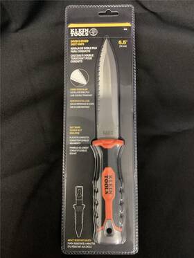 Dk16 Klein Tools 092644440694 Double Edged Duct Knife 5.5 Inch Impact Resistant Sheath New