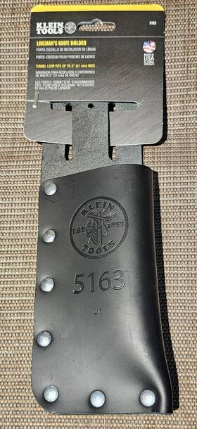 5163 Klein Tools Brand New Leather Linemans Knife Holder - Black