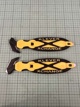 H-4412y Klever Xchange Safety Knife Cutter - Single Sided Yellow Pack Of 2 H-4412y Klever Xchange Safety Knife Cutter - Single Sided Yellow Pack Of 2