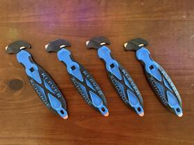 Kcj-xc-65b Klever Kutter Xchange Safety Box Cutter - 4 Count Blue Free Ship