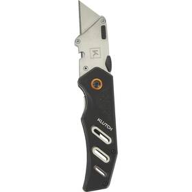 6115597 Klutch 6-3/4 Inch Folding Utility Knife With Anodized Aluminum Handle