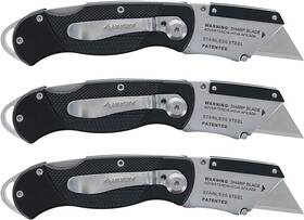 Kn. 313056556538 Folding Sure-grip Lock Back Utility Knives Multi Pack 3 Piece Set X Kniv