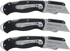 Kn. 445039344320 Folding Sure-grip Lock Back Utility Knives Multi Pack 3 Piece Set X Kniv
