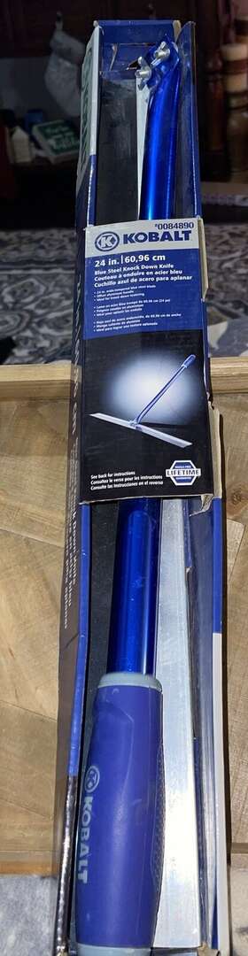 0084890 Kobalt New In Box 24 Inch Blue Steel Knock Down Knife. #0084890 0084890 Kobalt New In Box 24 Inch Blue Steel Knock Down Knife. #0084890