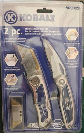 0296820 Kobalt 2 Piece Stainless Steel Knife Set