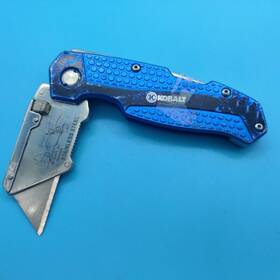 0903j Kobalt 0903 Used Quick Change Folding Lockback Utility Knife 1 Blade