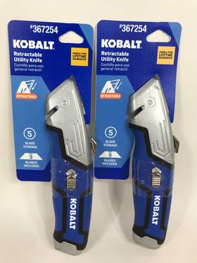 367254 Kobalt 2 Pack Retractable Utility Knife #367254