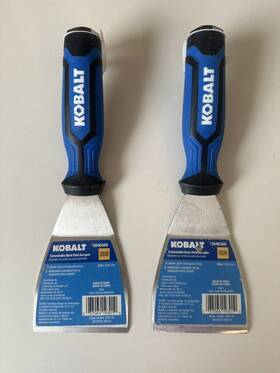 Kobalt 3846369 Extendable Bent 3-in Stainless Steel Paint Scraper New 2-pack