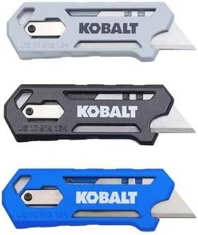 Kobalt 445032940994 K.balt 3pk Mini Rapid Aluminum 3/4-in 3 -blade Retractable Utility Knife