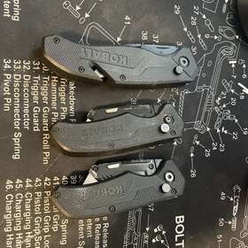 4901861 Kobalt Speed Release Fast Folding Utility Knife 3-pack Knives Quick 3 4901861 Kobalt Speed Release Fast Folding Utility Knife 3-pack Knives Quick 3