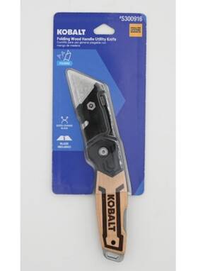 5300916 Kobalt Folding Wood Handle Utility Knife 5300916 Kobalt Folding Wood Handle Utility Knife