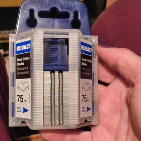 849527 Kobalt Hook Utility Knife Blades Type 75pcs Clear Blue Plastic Mpn