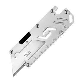 Kunson 712215800190 Stainless Steel Pocket Utility Knife Portable Edc Retractable Box Cutter For
