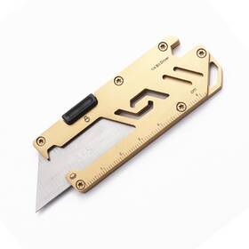 Kunson 746198135574 Stainless Steel Pocket Utility Knife Portable Edc Retractable Box Cutter For