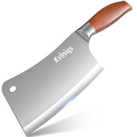 Kvlniqs 607603918932 7-inch Butcher Knife Meat Cleaver Heavy Duty Bone Chopper 7 Inch Silver