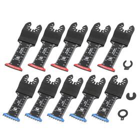 Law252750 Labwork 10 Pcs Extra Long Oscillating Saw Blades Curved Edge Bi-metal And Japanese Teeth