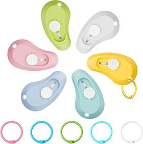 Lanties 445045270200 6 Pieces Mini Keychain Box Cutter Small Cute Utility Knife Retractabl Lanties 445045270200 6 Pieces Mini Keychain Box Cutter Small Cute Utility Knife Retractabl