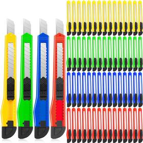 Fl0813 Lanties 300 Pcs Box Cutters Retractable Utility Knife Office Supplies 9mm Wide Blade