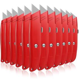 Lasnten Hiu-lasnten-353 12 Pcs Box Cutter Bulk Retractable Utility Knife Heavy Duty Aluminum