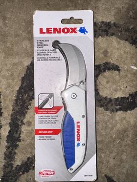 Lenox Lxht10598 2.375-in Stainless Steel Hawkbill Pocket Knife