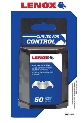 Lxht11900l Lenox Box Carbon Steel Hook Utility Razor Blade Pack 24 Of 50 Pieces Lxht11900l Lenox Box Carbon Steel Hook Utility Razor Blade Pack 24 Of 50 Pieces