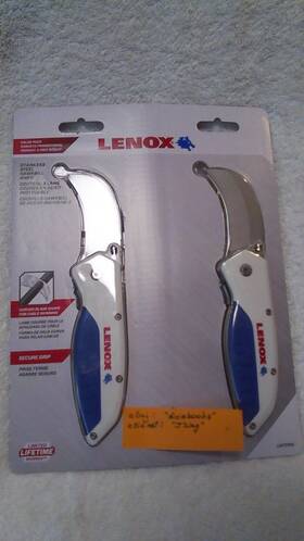 Lenox Lxht97554 Stainless Steel Hawkbill Knife New Pair