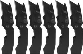 C6bk Lichamp 6-pack Folding Utility Knife Box Cutter Quick Change Razor Utilit