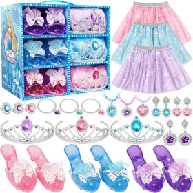 X801 Ljzj Princess Dress Up Toys And Jewelry Boutique Costumes Set Incl Color Blue