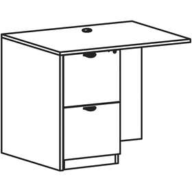Pr2442lge Lorell Prominence 2.0 Gray Elm Laminate Desk Unit