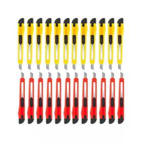 Lynzavix 744759071026 Yellow Multicolor Disposable Utility Knife Box Cutter Heavy Duty Retractable Raz