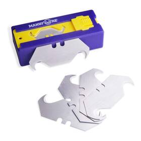 Manufore 761780916843 Hook Utility Knife Blades Dispenser Heavy Duty Sk5 Steel 20 Pack