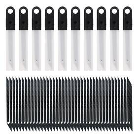 Manufore 974873710233 100pcs 9mm Snap-off Blades 30 Degree Sk5 Black For Universal Art K