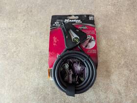 8418d Master Lock Python 6 Ft Long Black Keyed Cable 8418d Master Lock Python 6 Ft Long Black Keyed Cable