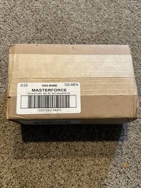 243-5455 Masterforce Lot Of 20 Razor Blade Scraper With 5 Blades