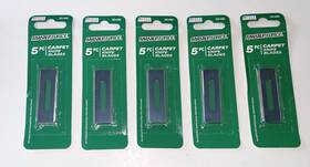 Masterforce 243-5462 Lot Of 5 Piece Carpet Knife Blades Made In Usa