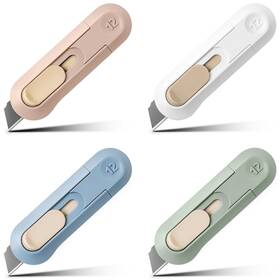 Meboltpan 658370684346 Box Cutter Opener 4pcs Small Utility Knife Easy Slide Retractable Blad