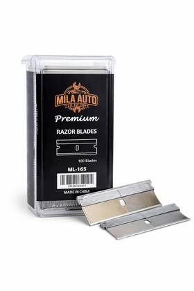 Ml-165 Mila 922007251657 100 Pack Single Edge Razor Blades Auto Scraper Blades- Carbon Steel