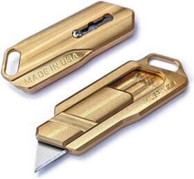 Milspin 744110533606 Inch Premium Magnus Brass Utility Knife - The Ultimate Edc Tool With Retractable Ra