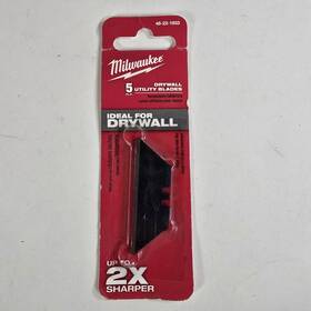 Milwaukee 045242286935 48-22-1933 5 Pc Drywall Utility Knife Blades