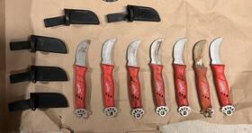Milwaukee 045242532377 Lot Of 7 Linemans Hawkbill Knife With Stickwork 3-in-1 Ring Milwaukee 045242532377 Lot Of 7 Linemans Hawkbill Knife With Stickwork 3-in-1 Ring